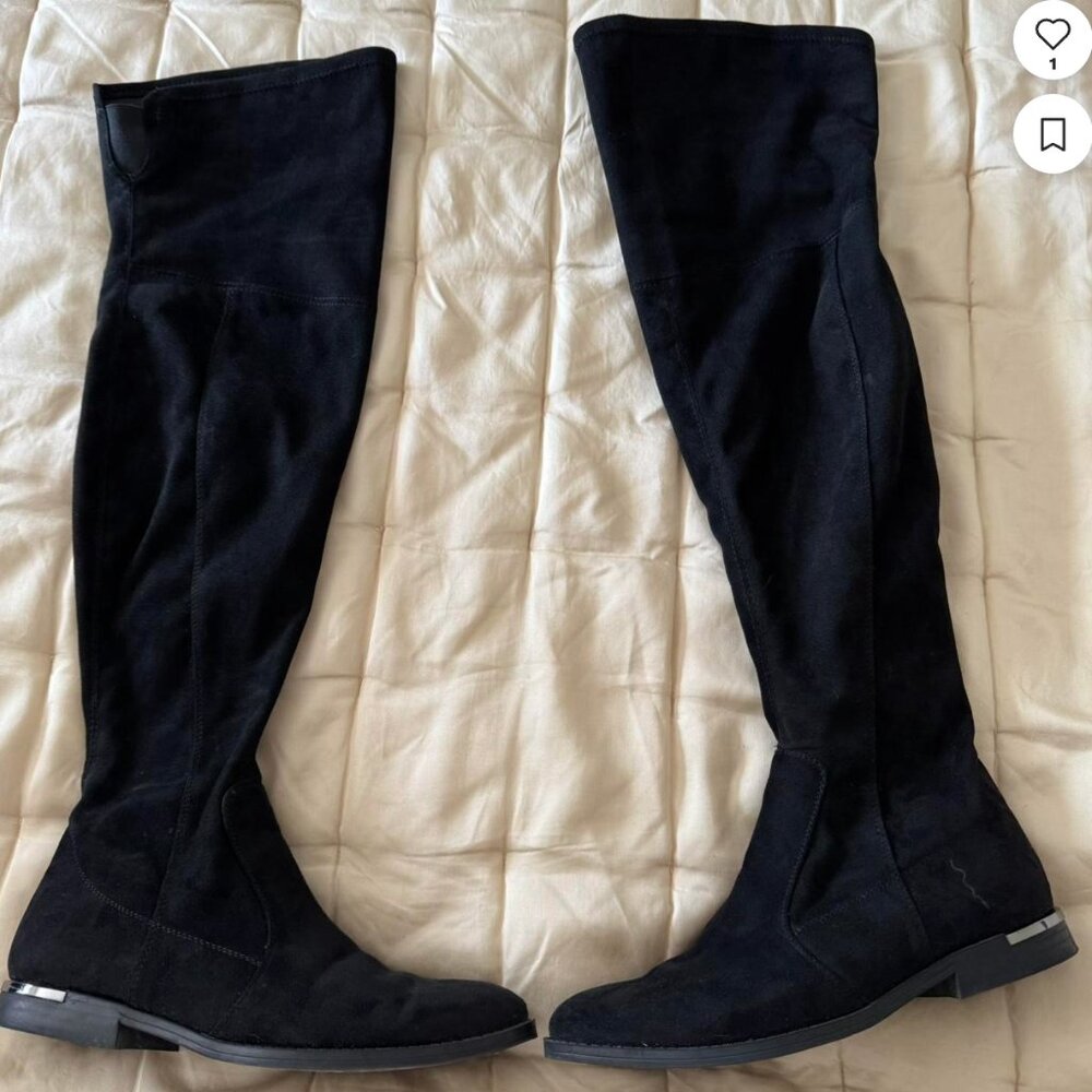 black knee high boots